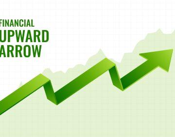 financial incline growth upward arrow trend background design